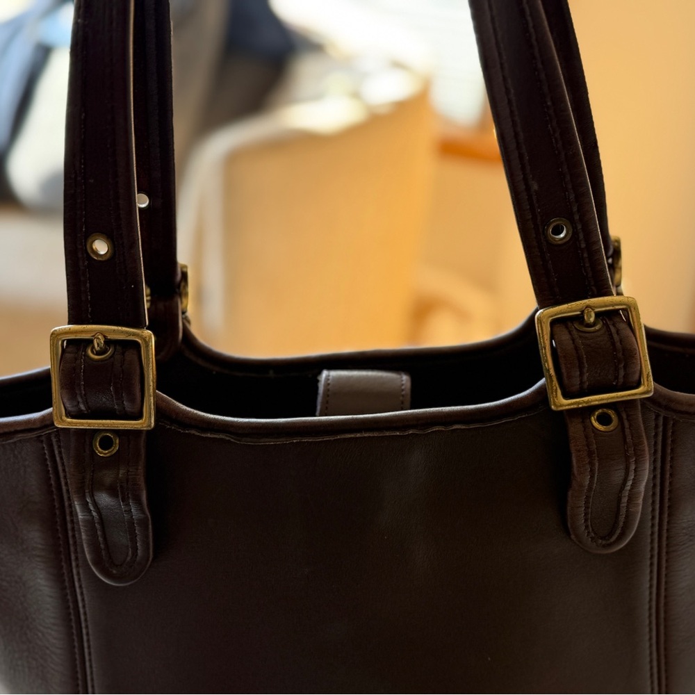 Vintage Coach Legacy Shopper Tote Mahogony - Picture 4 of 9